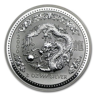 2000 Silver 2oz Lunar DRAGON